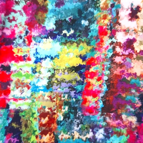 NEW! Nicole Miller New York Satin Watercolor Multicolor Maxi Dress Size Small - Picture 3 of 13